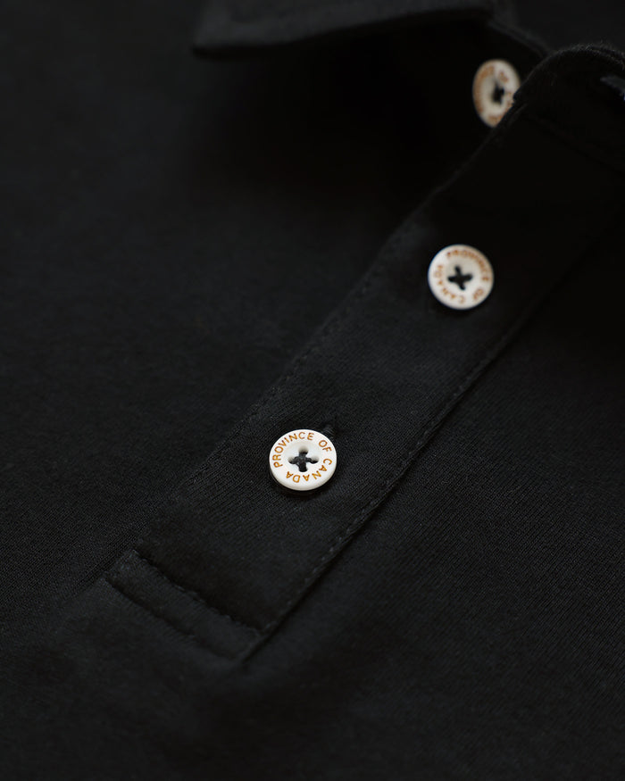 Made in Canada Sunday Polo Shirt Black - Province of Canada