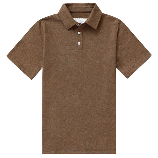 Made in Canada Sunday Polo Shirt Heather Brown - Province of Canada