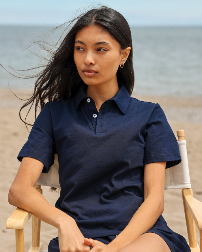 Made in Canada Sunday Polo Shirt Navy - Province of Canada