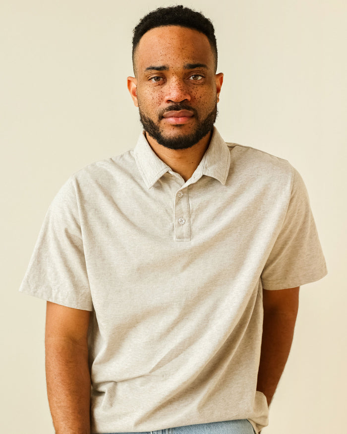 Made in Canada Sunday Polo Shirt Oatmeal - Province of Canada