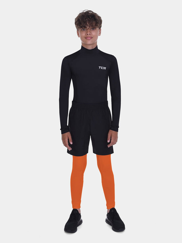 SuperThermal Compression Base Layer Tights For Boys With Brushed Inner Fabric & Side Pocket