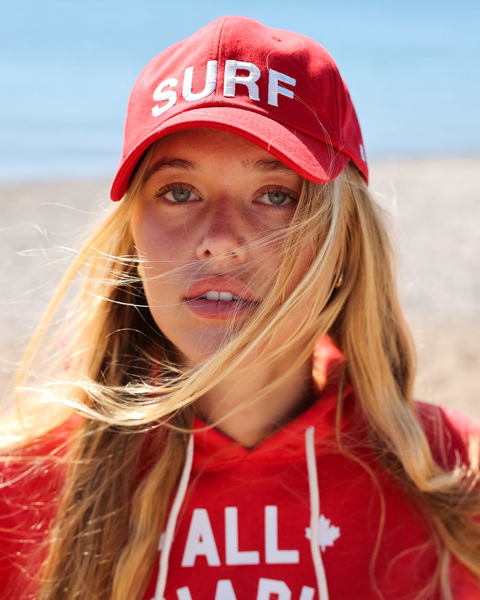 Made in Canada Red Surf Baseball Hat - Province of Canada
