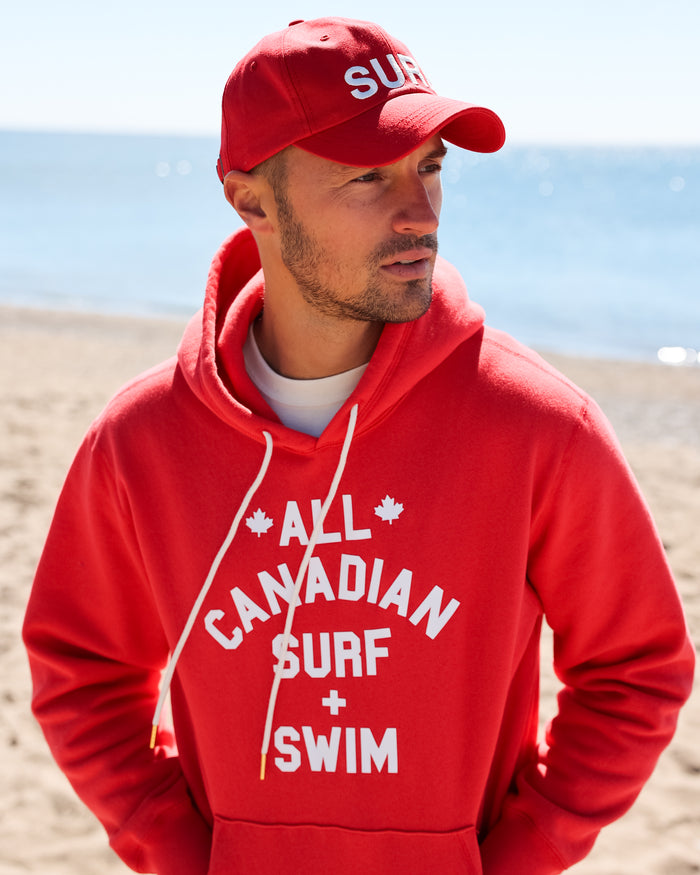 Made in Canada Red Surf Baseball Hat - Province of Canada
