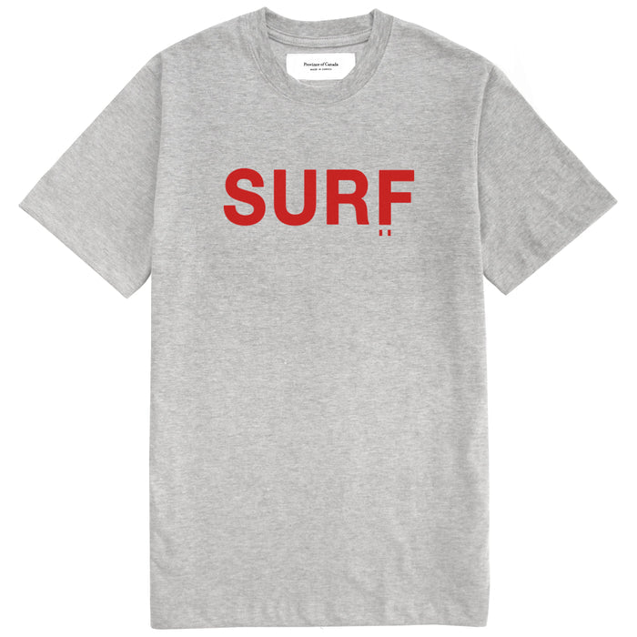 Made in Canada 100% Organic Cotton Surf Tee Heather Grey - Unisex - Province of Canada
