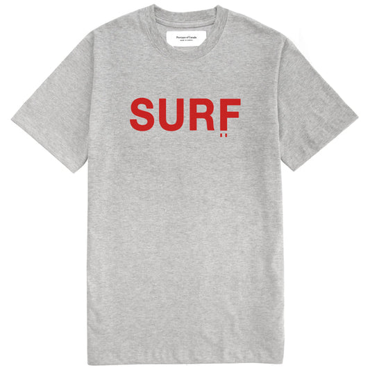 Made in Canada 100% Organic Cotton Surf Tee Heather Grey - Unisex - Province of Canada