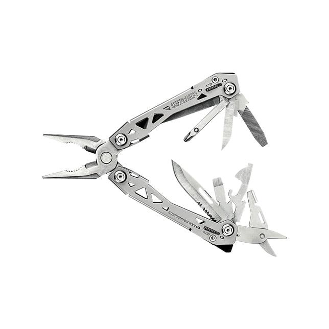 Gerber Suspension NXT multi-tool in grey with spring loaded pliers and stainless steel frame