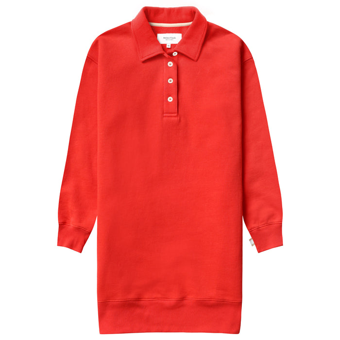 Made in Canada Fleece Sweater Dress Tart Red - Province of Canada
