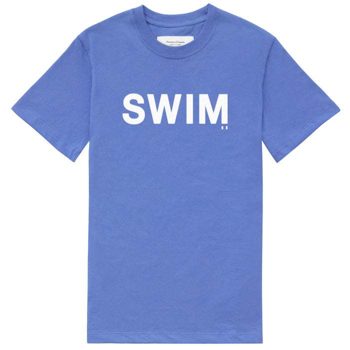 Made in Canada 100% Organic Cotton Swim Tee Periwinkle - Unisex - Province of Canada