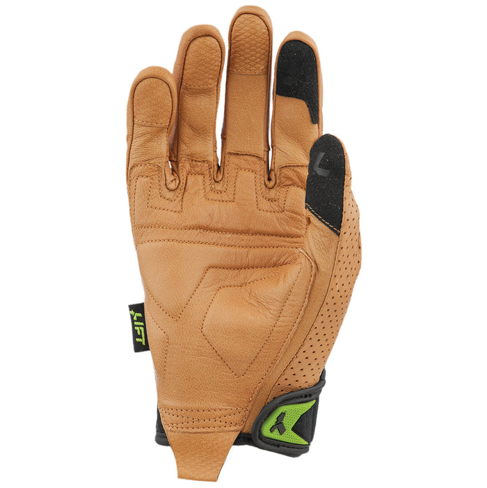 Lift Safety Tacker leather work glove, padded palm detail view for impact absorption