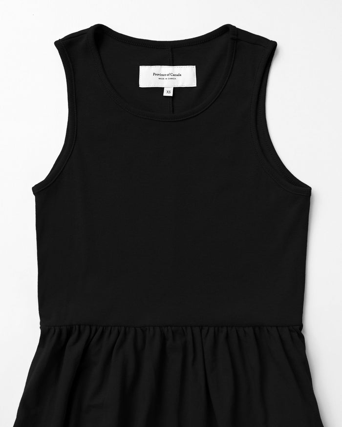 Made in Canada 100% Organic Cotton Tank Dress Black - Province of Canada