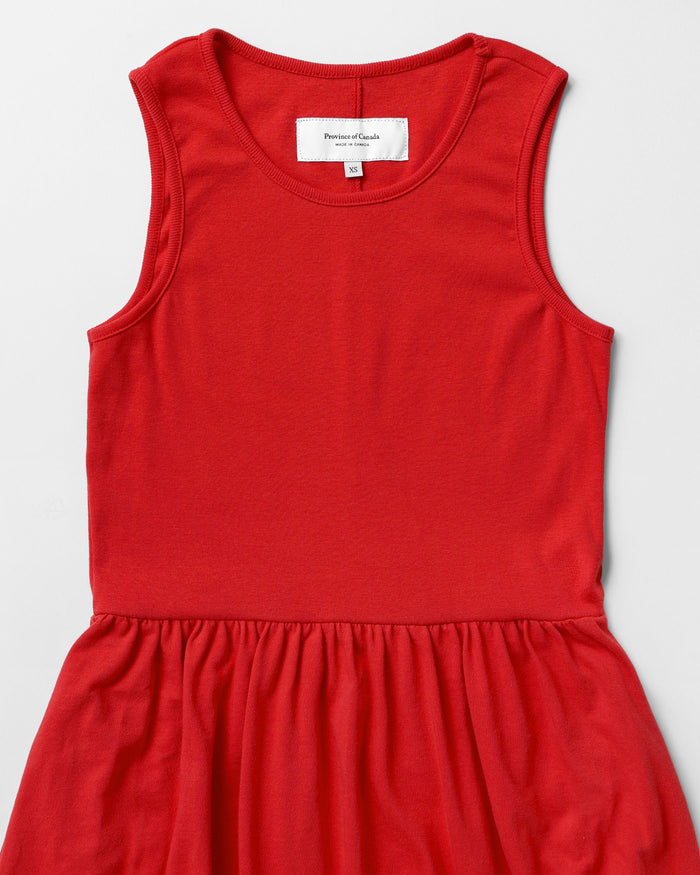 Made in Canada 100% Organic Cotton Tank Dress Red - Province of Canada