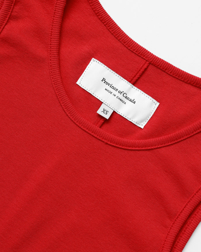 Made in Canada 100% Organic Cotton Tank Dress Red - Province of Canada