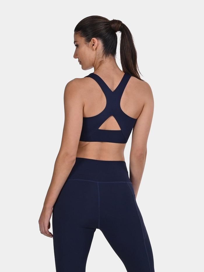 TCA Racerback Sports Bra for Women _ Seamless Wireless Bra with Removable Pads for Yoga, Pilates & Low-Impact Training