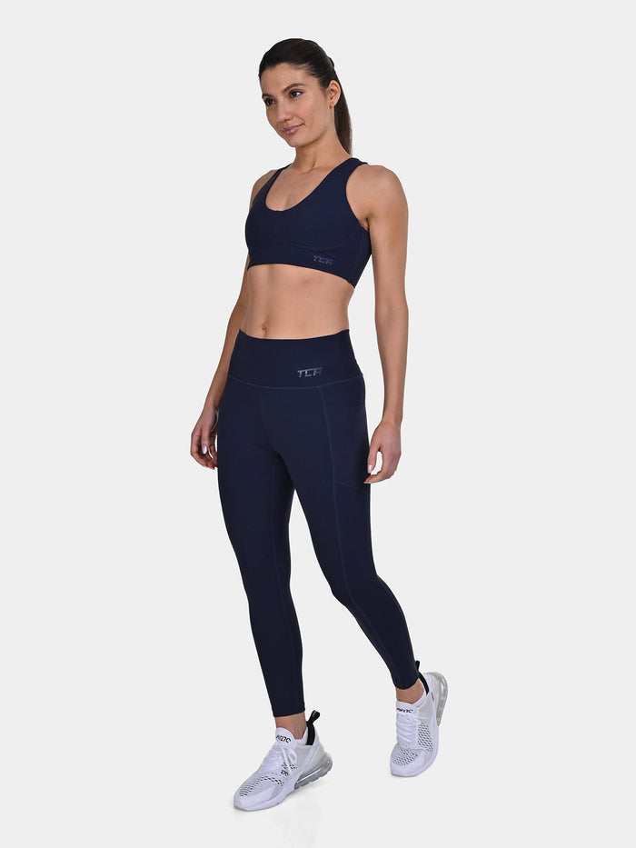 TCA Racerback Sports Bra for Women _ Seamless Wireless Bra with Removable Pads for Yoga, Pilates & Low-Impact Training