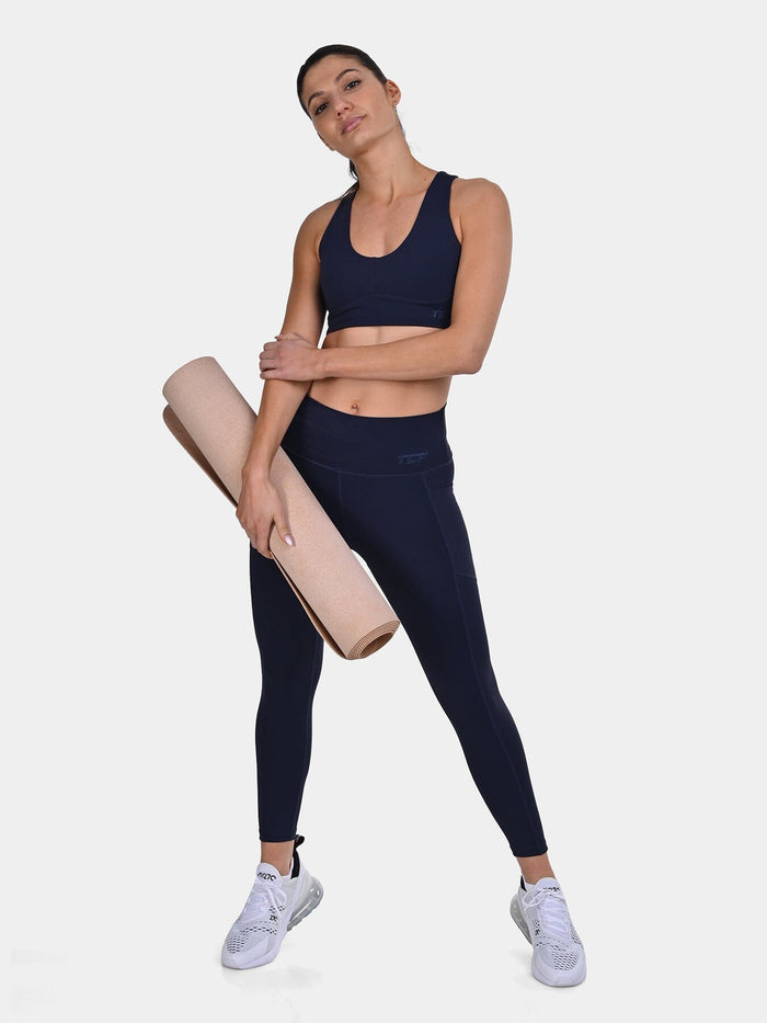 TCA Racerback Sports Bra for Women _ Seamless Wireless Bra with Removable Pads for Yoga, Pilates & Low-Impact Training