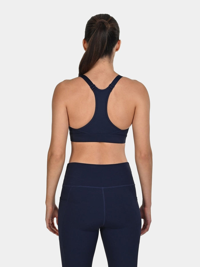 TCA Women's Medium Impact Sports Bra _ Adjustable Support, Removable Pads, Seamless Comfort