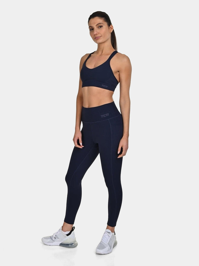TCA Women's Medium Impact Sports Bra _ Adjustable Support, Removable Pads, Seamless Comfort