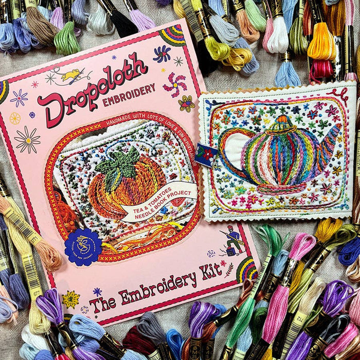 Tea & Tomato Needle Book Embroidery Kit