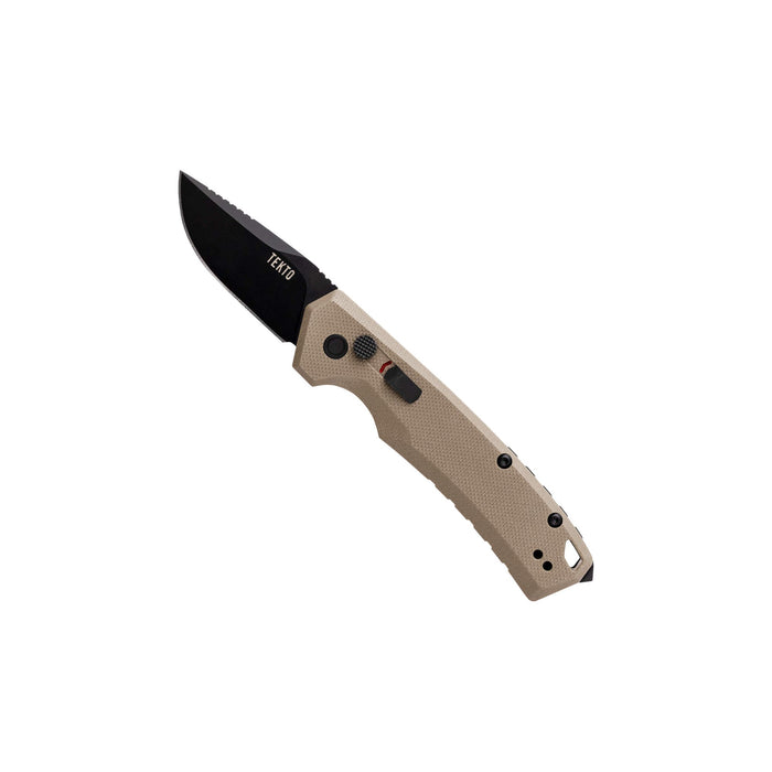 Tekto A3 Delta Mini folding knife with desert G10 handle, alternate product view