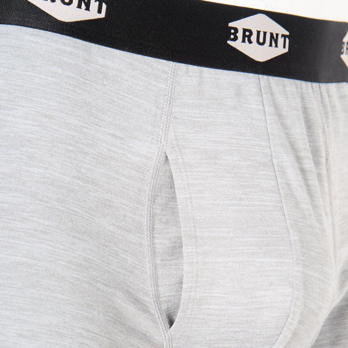 Comfort Tech 9 inch performance boxer brief by BRUNT in heather grey, additional product view
