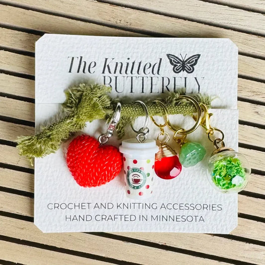 The Knitted Butterfly Holiday Stitch Marker Sets