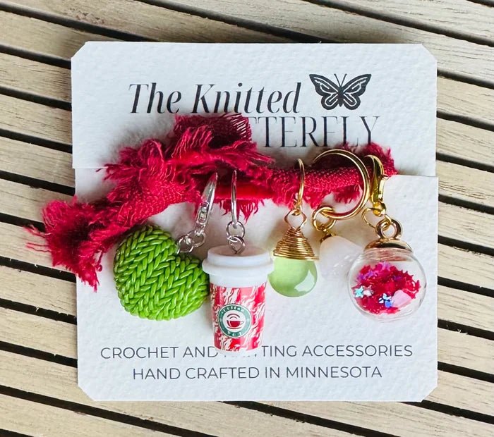 The Knitted Butterfly Holiday Stitch Marker Sets