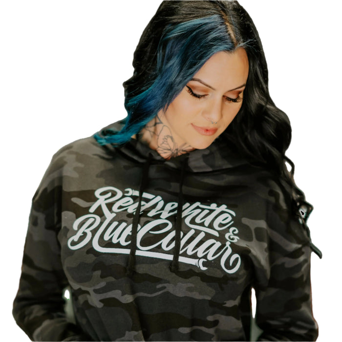Purpose-Built Mantra crop hoodie in black camo