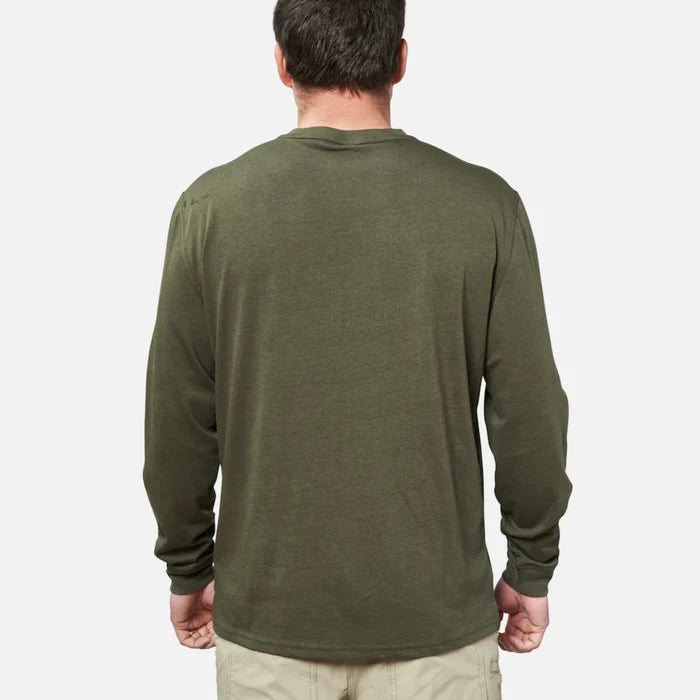 The Martin LS Pocket T-Shirt - Army Green Heather