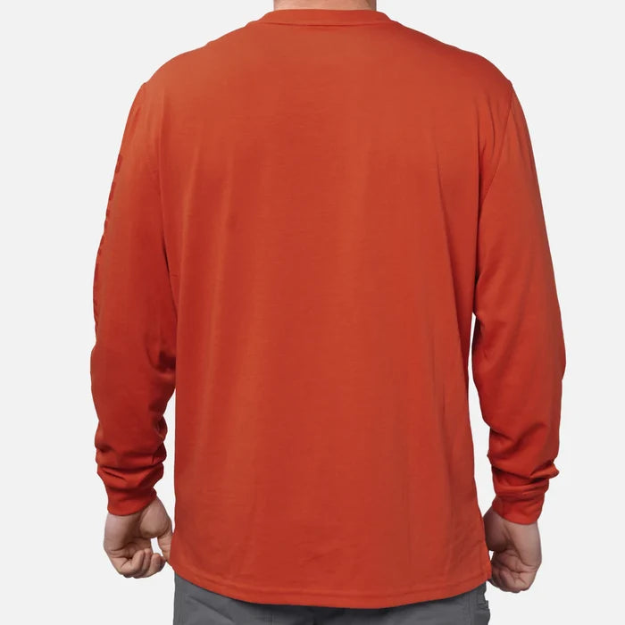 The Martin LS Pocket Tee- BRUNT Orange
