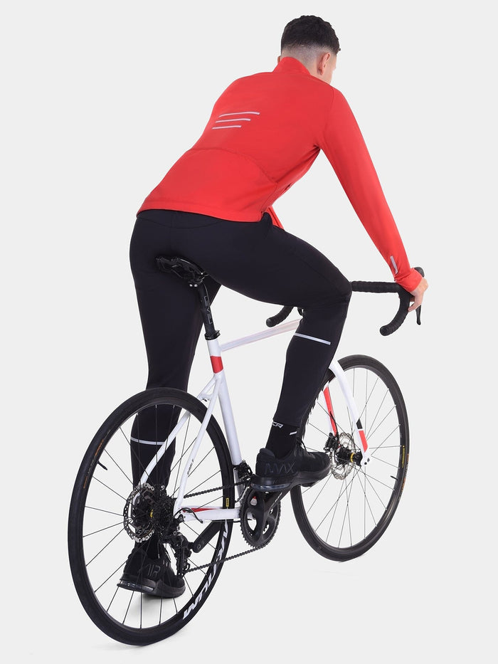 Thermal Cycling Trackpant For Men With Brushed Inner Fabric & Side Zip Pockets