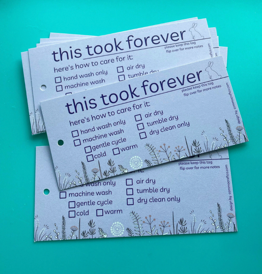 This Took Forever Care Labels for Handmakes