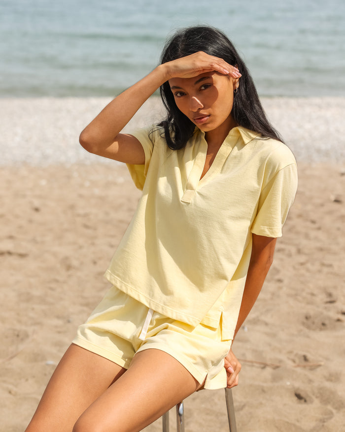 Made in Canada 100% Cotton Thursday Popover Tee Butter - Province of Canada