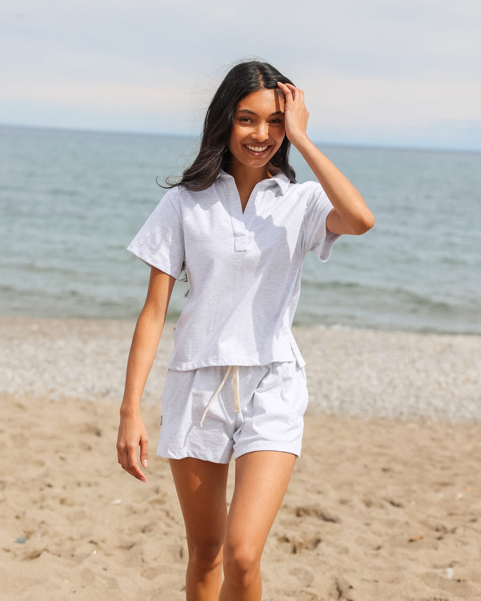 Made in Canada 100% Cotton Thursday Popover Tee Cloud - Province of Canada