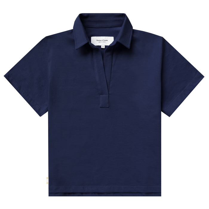 Made in Canada 100% Cotton Thursday Popover Tee Navy - Province of Canada