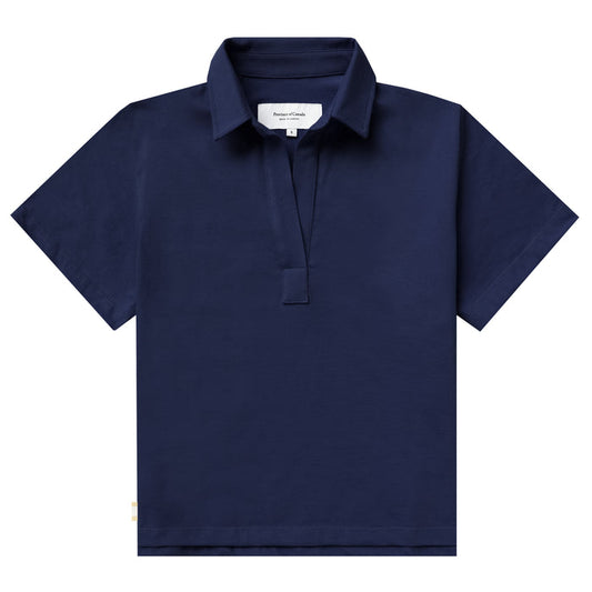 Made in Canada 100% Cotton Thursday Popover Tee Navy - Province of Canada