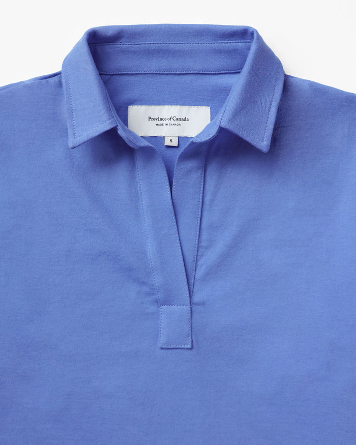 Made in Canada 100% Cotton Thursday Popover Tee Periwinkle - Province of Canada