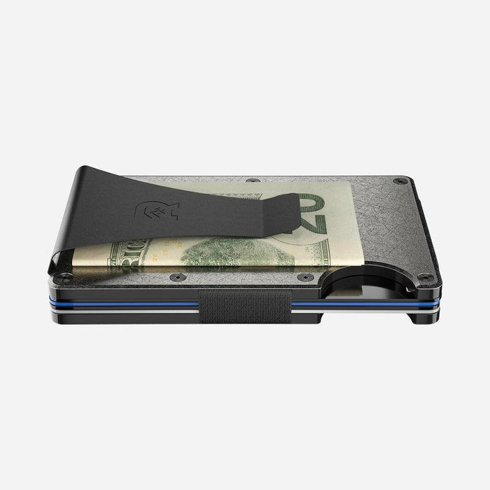 Ridge stonewashed titanium wallet with money clip, additional product view