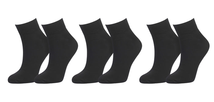 tittimitti Men’s Organic Cotton Ankle Socks 3-Pack – Breathable Everyday Ankle Socks