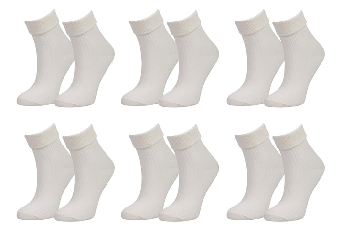 tittimitti Women’s 98% Organic Cotton Crew Socks 6-Pack – Breathable Everyday Comfort Socks