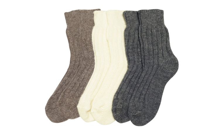 tittimitti® Women’s Alpaca Wool Socks 1 Pair – Soft Warm Winter Crew Socks (Made in Italy)