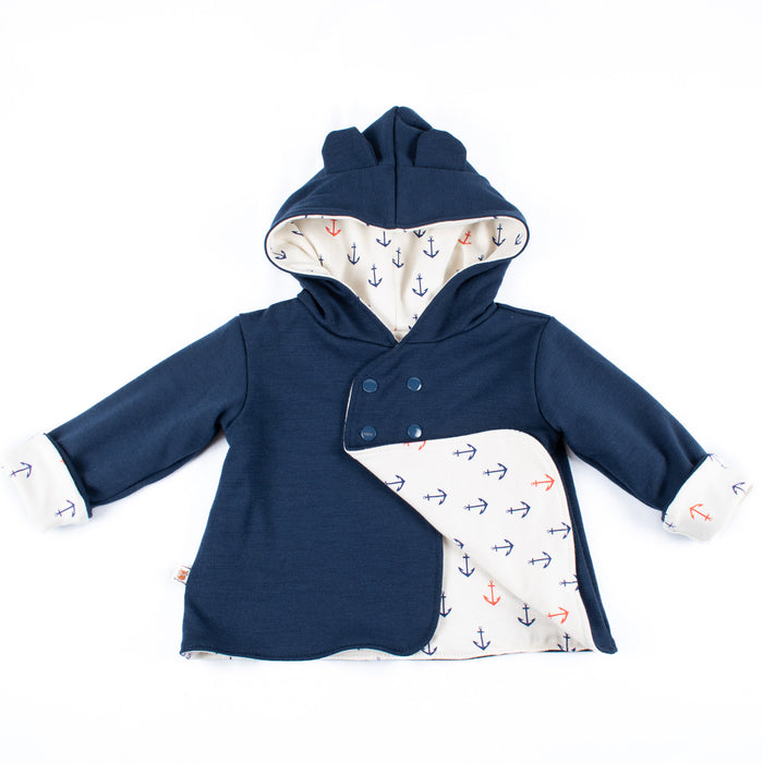 9-18m / Navy with Anchors