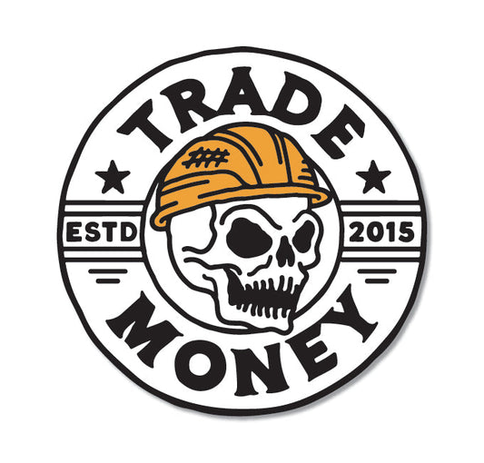 2.5 inch Trade Money skull logo sticker
