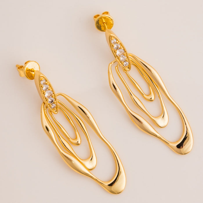 Triple Crystal Earring