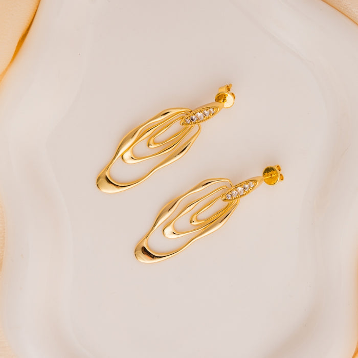 Triple Crystal Earring
