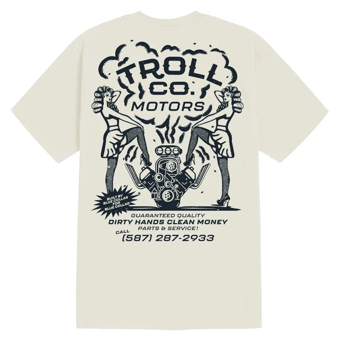 Troll Co. Motors graphic t-shirt in sand, additional product view