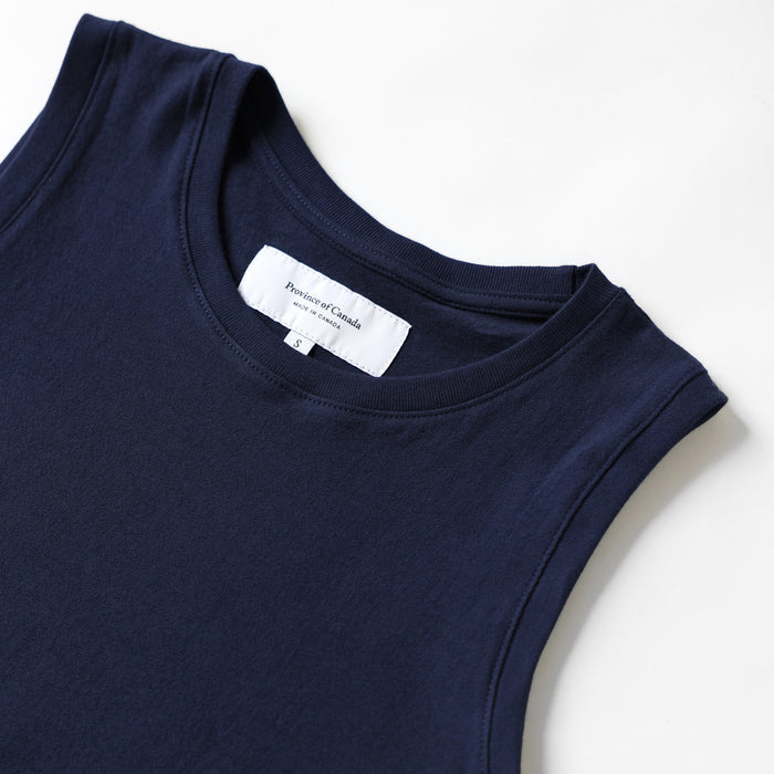 Made in Canada Organic Cotton Tuesday Tank Top Navy Unisex - Province of Canada