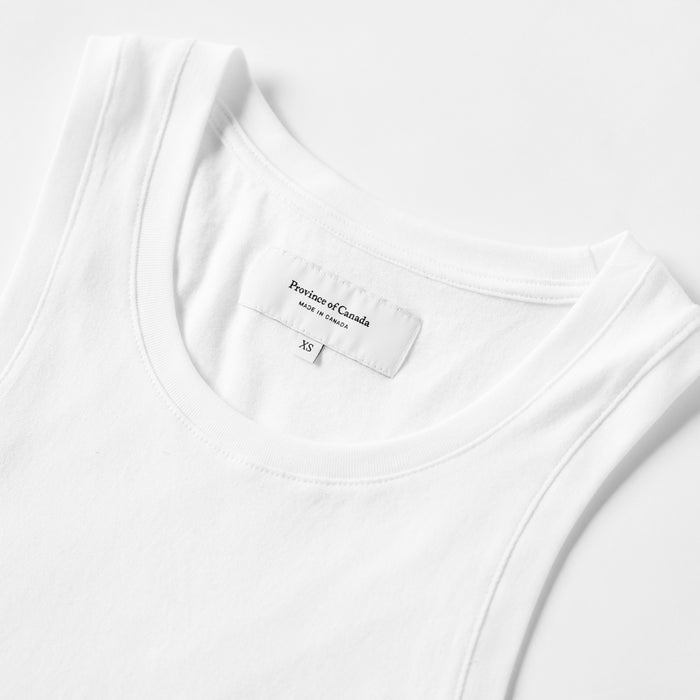 Made in Canada Organic Cotton Tuesday Tank Top White Unisex - Province of Canada