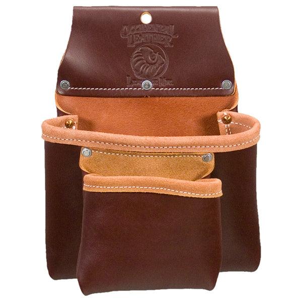 Occidental Leather two pouch tool bag in tan leather