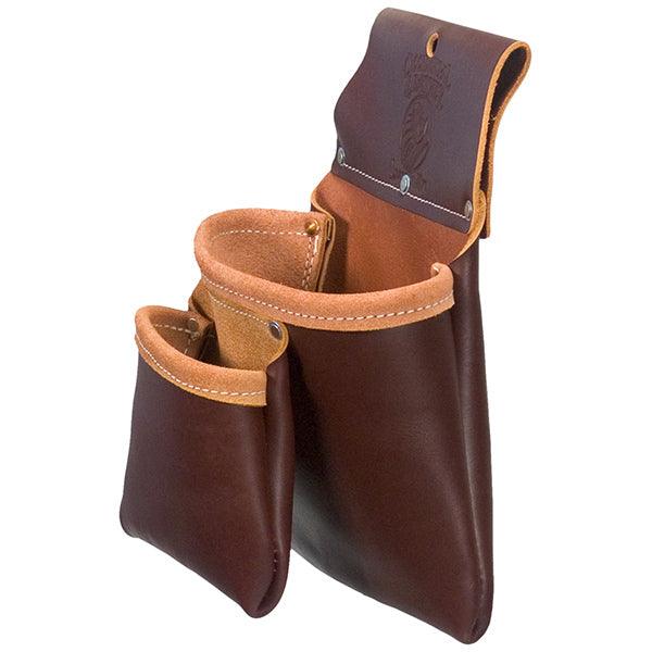 Occidental Leather two pouch bag, right front view