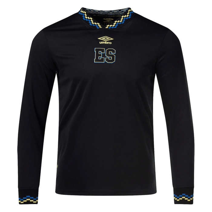 Umbro El Salvador Third Jersey Long Sleeve 23/24 (Black) | SoccerWearhouse